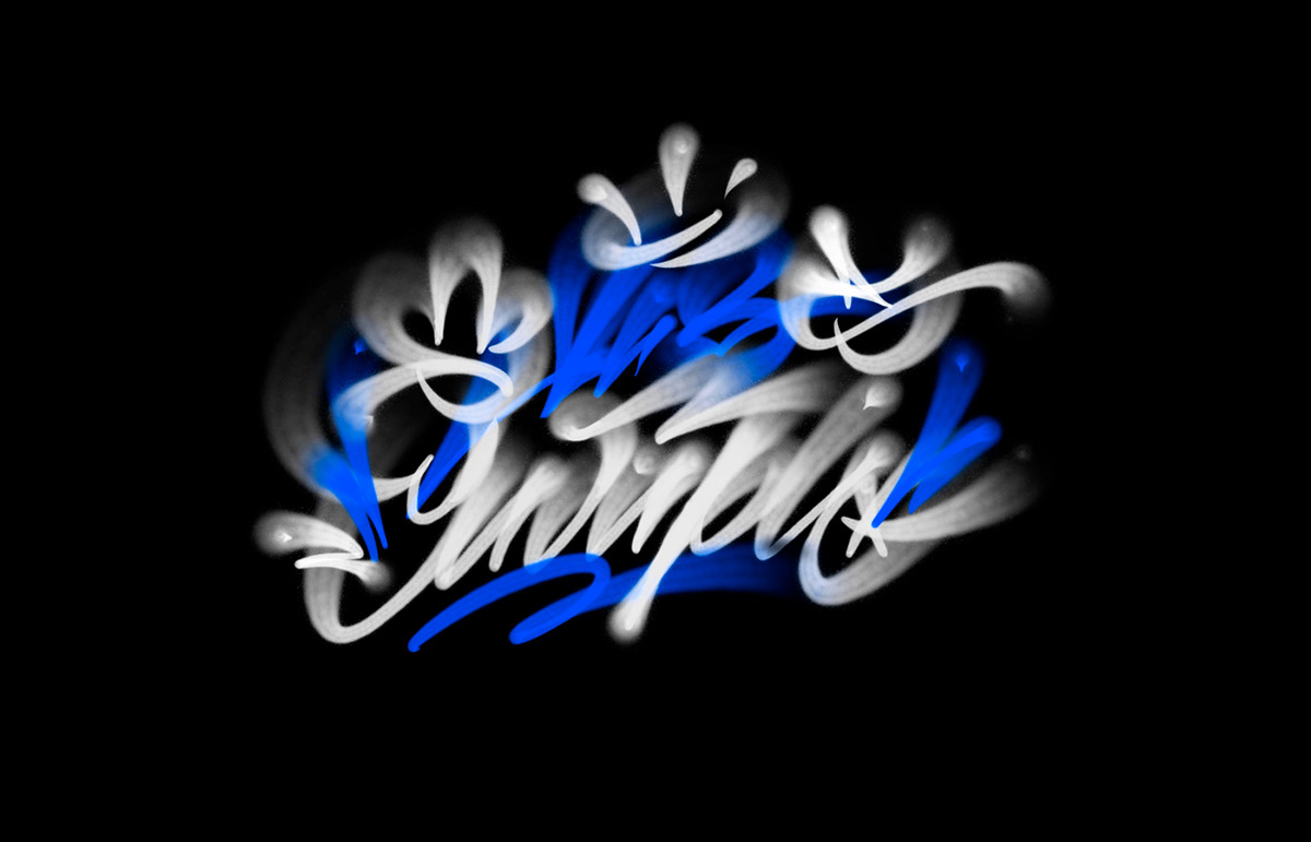 lettering Calligraphy   каллиграфия леттеринг Procreate brush Graffiti Fat Cap spray fatcap