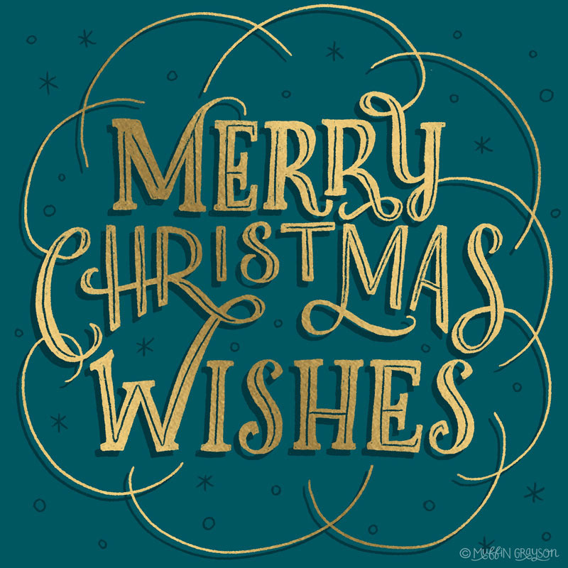 Holiday Chirstmas lettering HAND LETTERING Calligraphy   typography   christmas card greeting card design