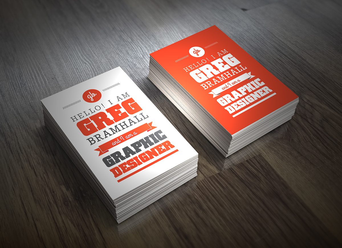 logo Promotion business cards CV orange greg personal White graphic design marketing   art direction Website