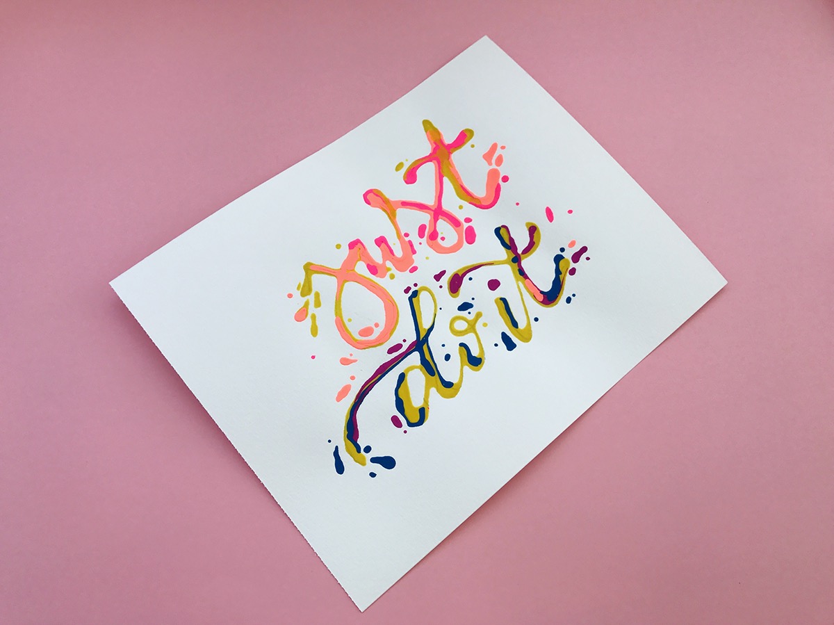 textures lettering Calligraphy   colorful joy pink together Candy sneakerhead Nike