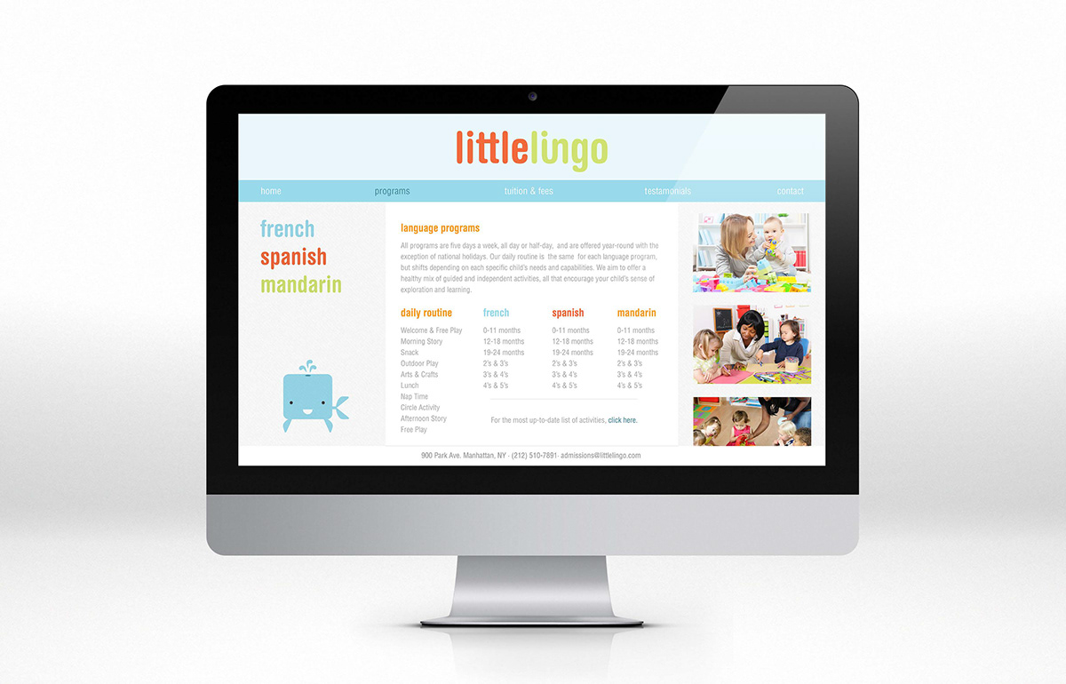 littlelingo Studio II Studio 2 SCAD julia Sasseville daycare Stationery brochure icons Website iPad Interface Layout