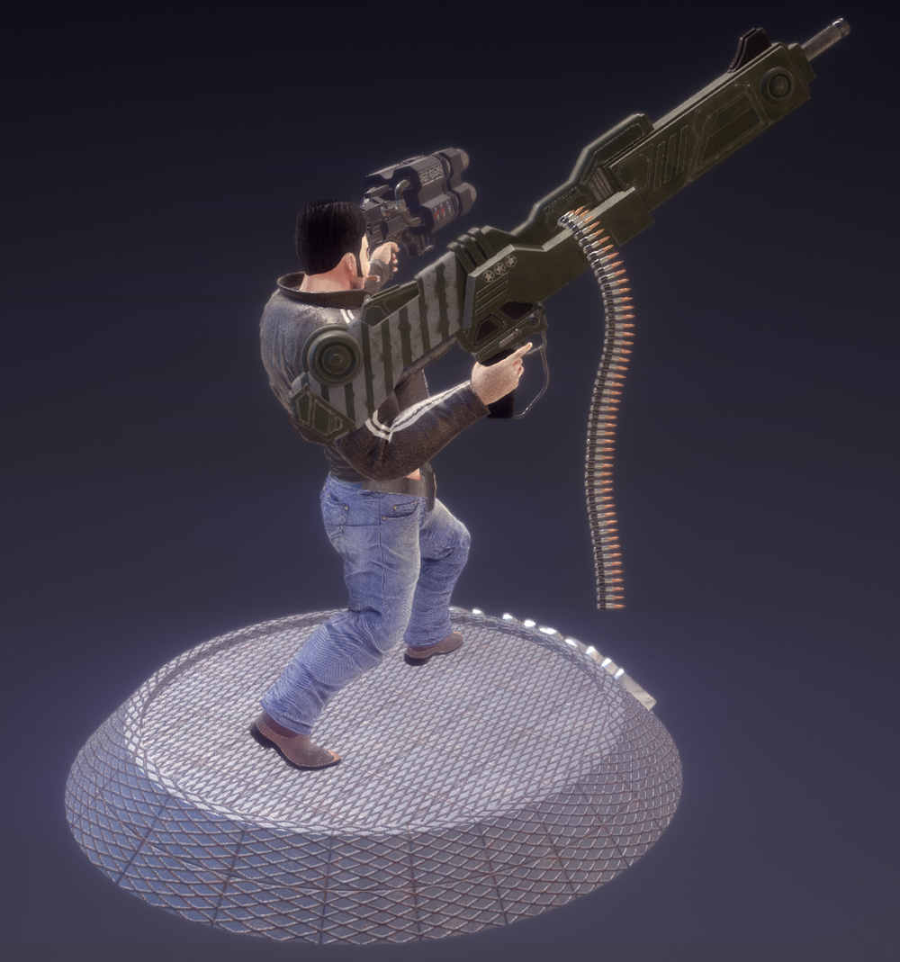 Angry Joe Action Figure statue Weapon big guns macho cigaro