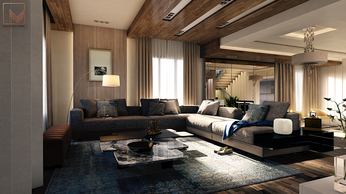 Minimalism architecure visual art design digital furniture Interior decor Villa