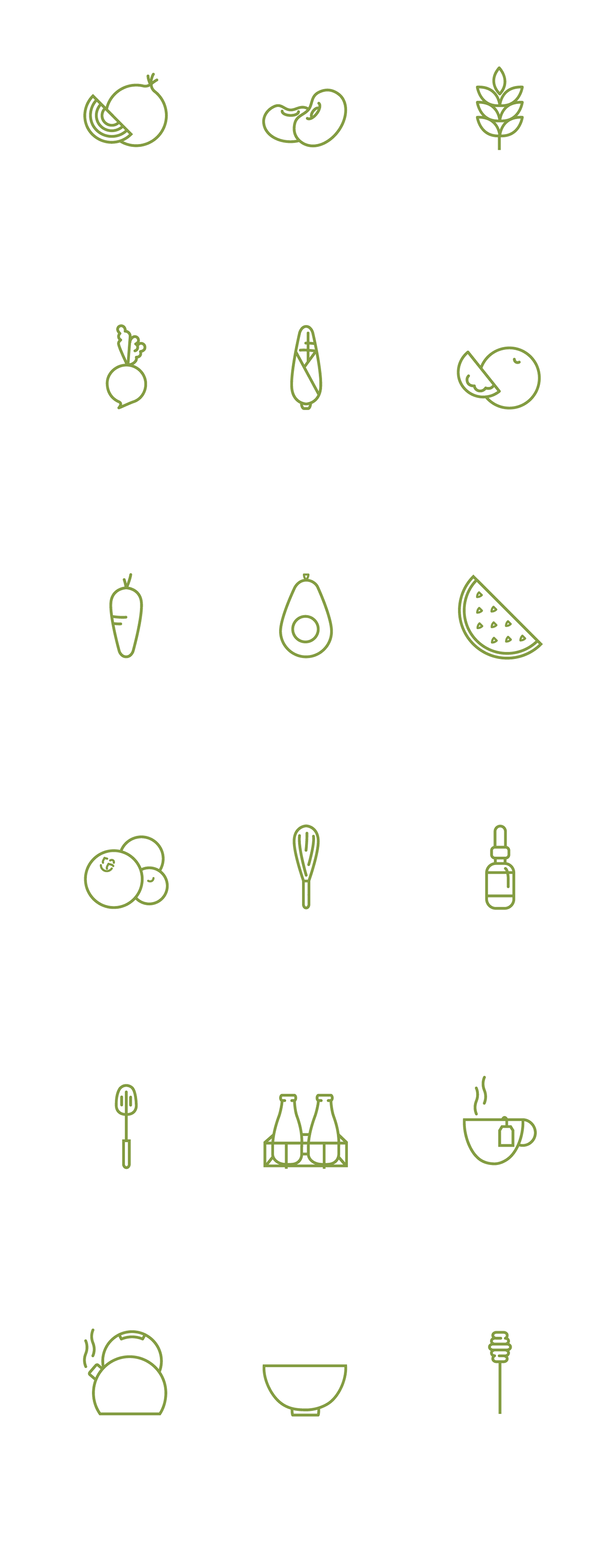 #icons #food    #kitchen #illustrator #OUTLINE  #fruit  #Organic #graphic design #Vector #GIF