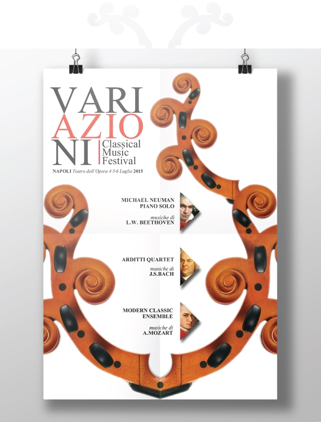 classical music festival Musica Classica variazioni poster manifesto Evento music graphic design 