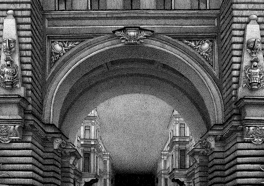 ink Saint-Petersburg arch old city streets