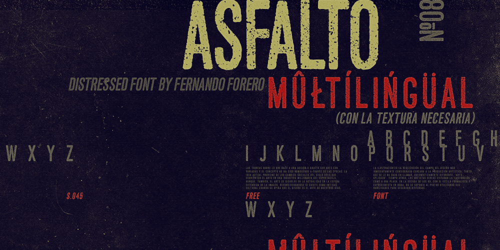 Fernando fernando forero free font font face Typeface texture art freebie