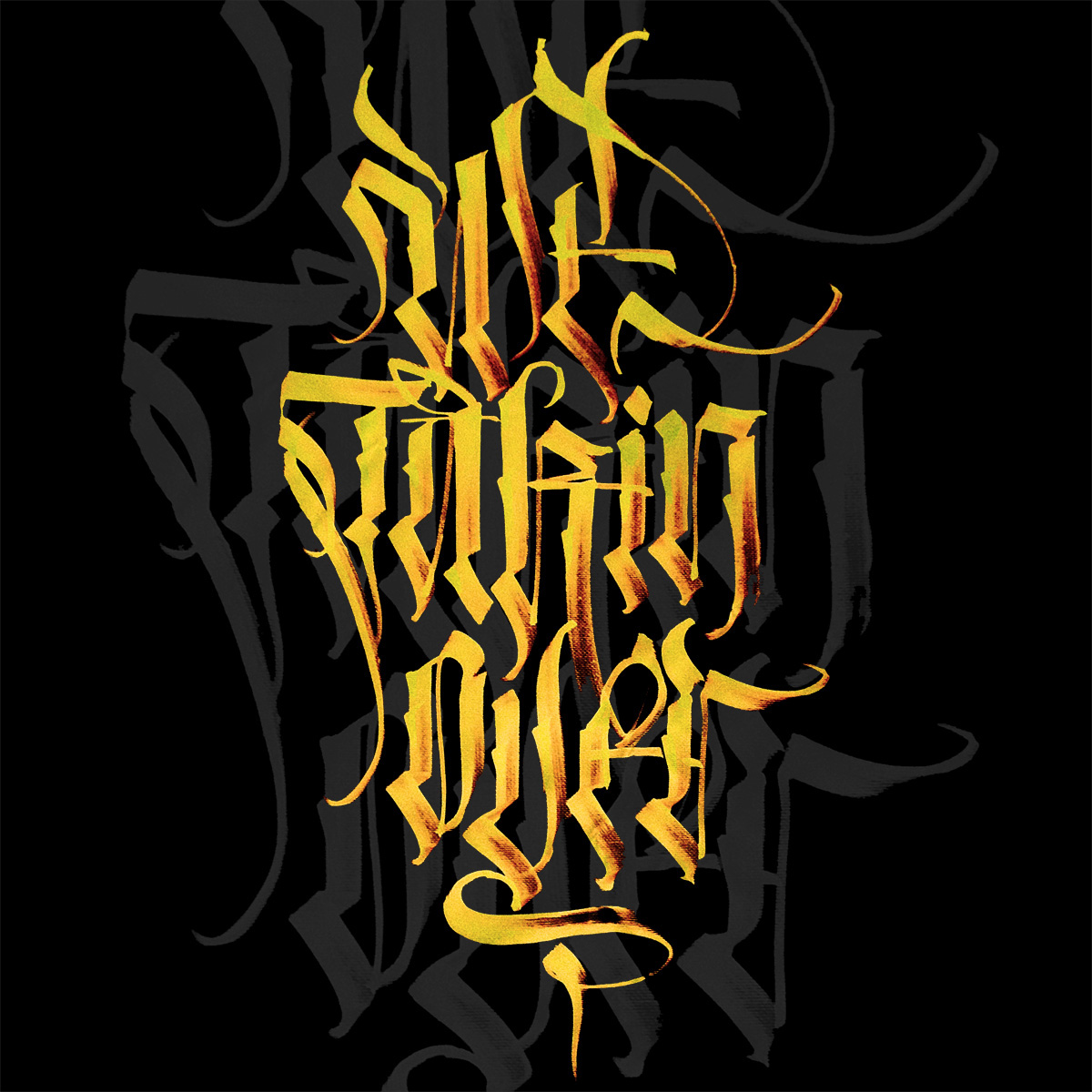 architaste art lettering calligraffiti artwork parallel pen gothic