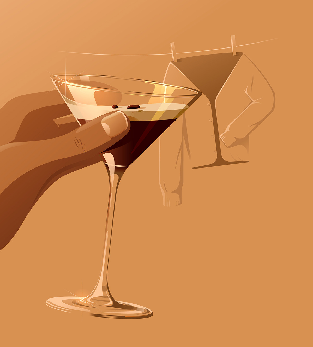sober drinking Vector Render cocktail espresso martini cheers bar Dry Jan vector glass vector