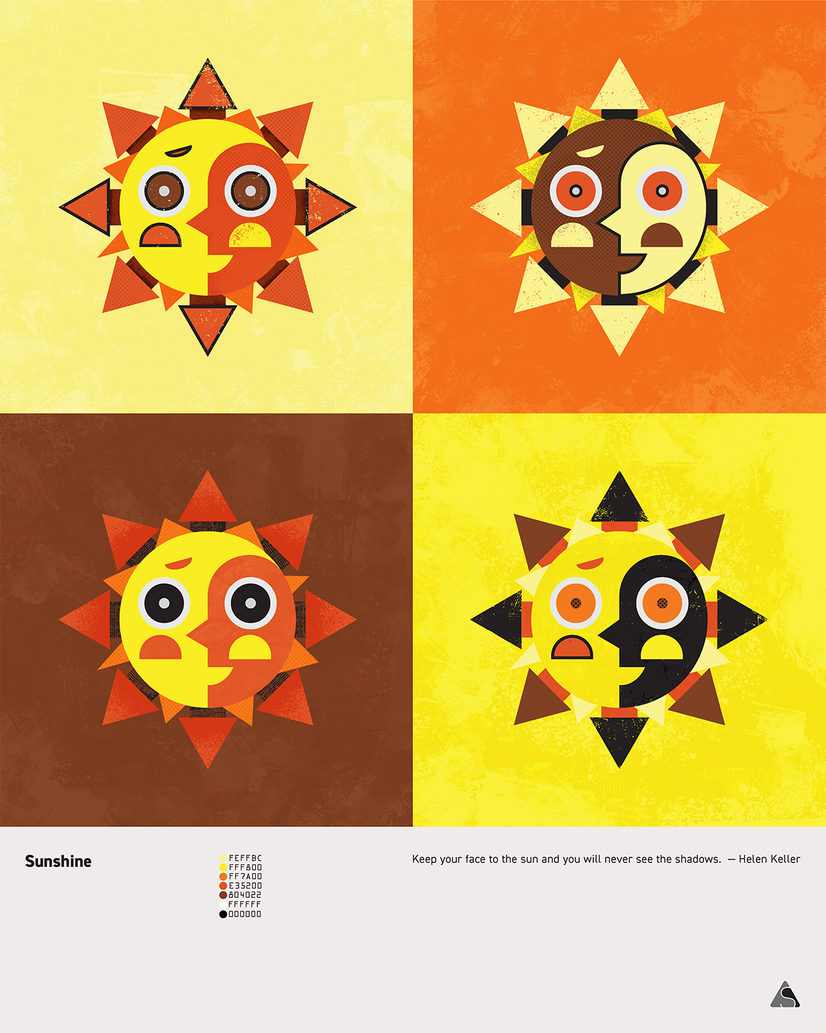 Adobe Portfolio modern poster sunshine geometric