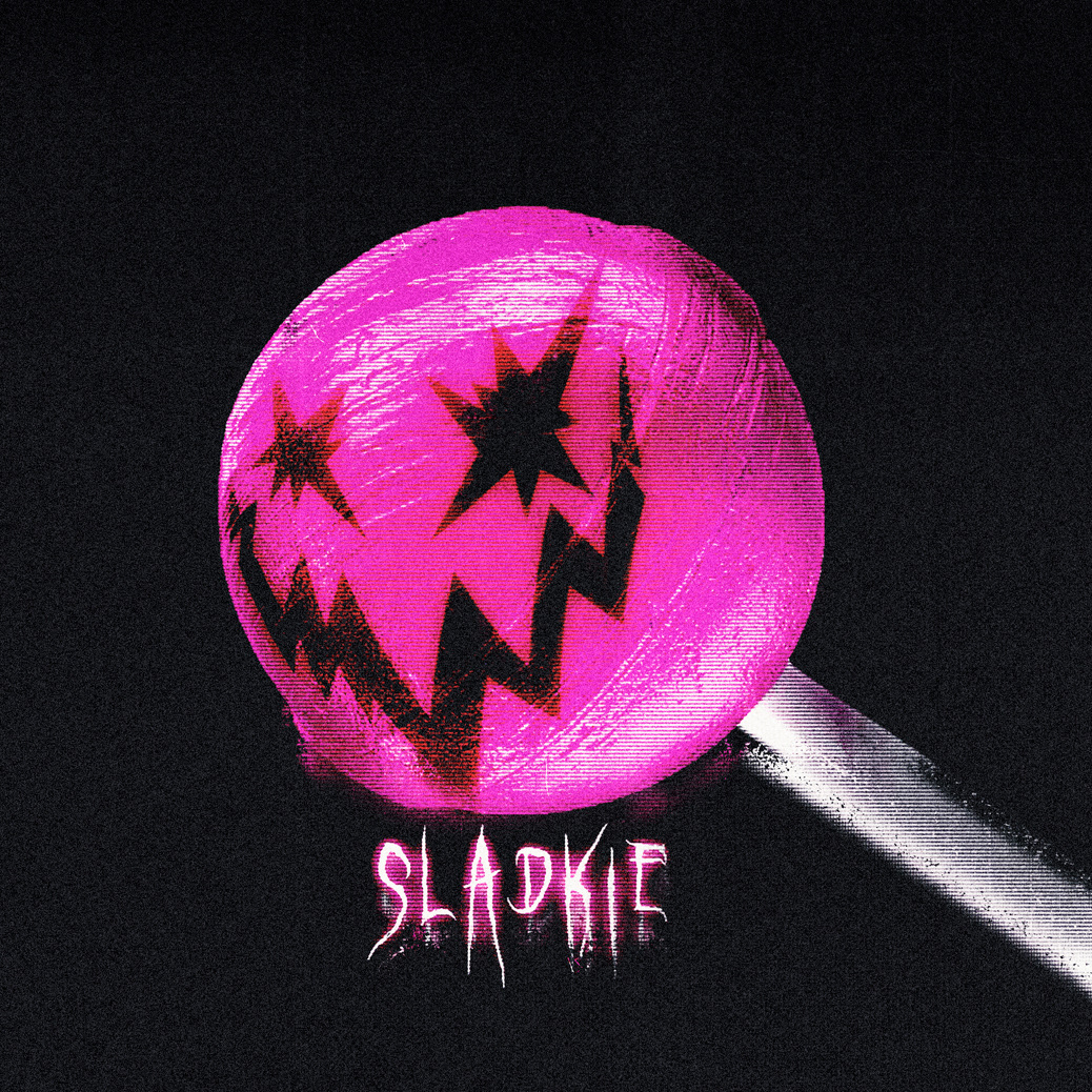 pink lollipop graphic design 
