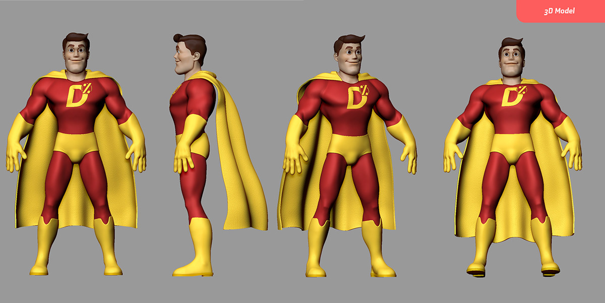 Character design  3d art Hero blender Cycles render 3d modeling