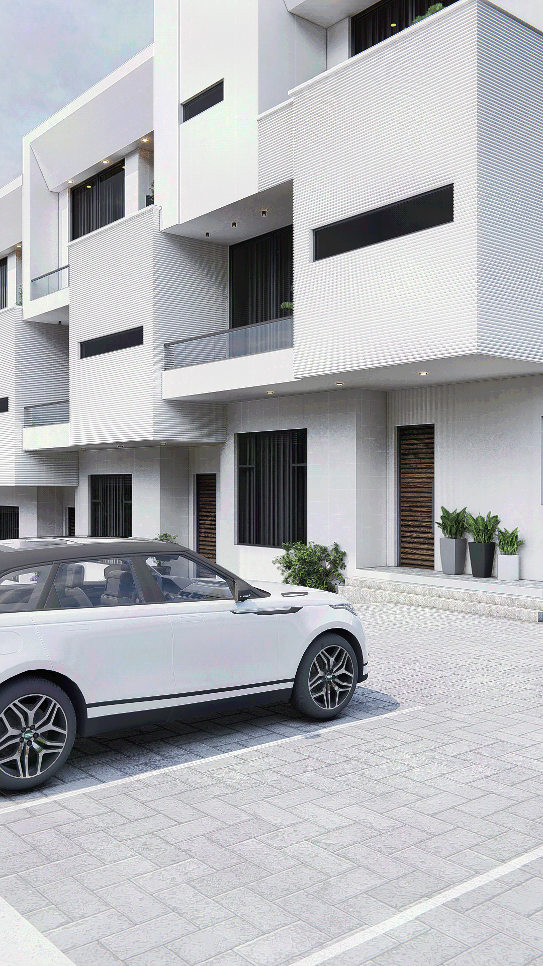 residential architecture ArcViz Render visualization 3D modern minimalist