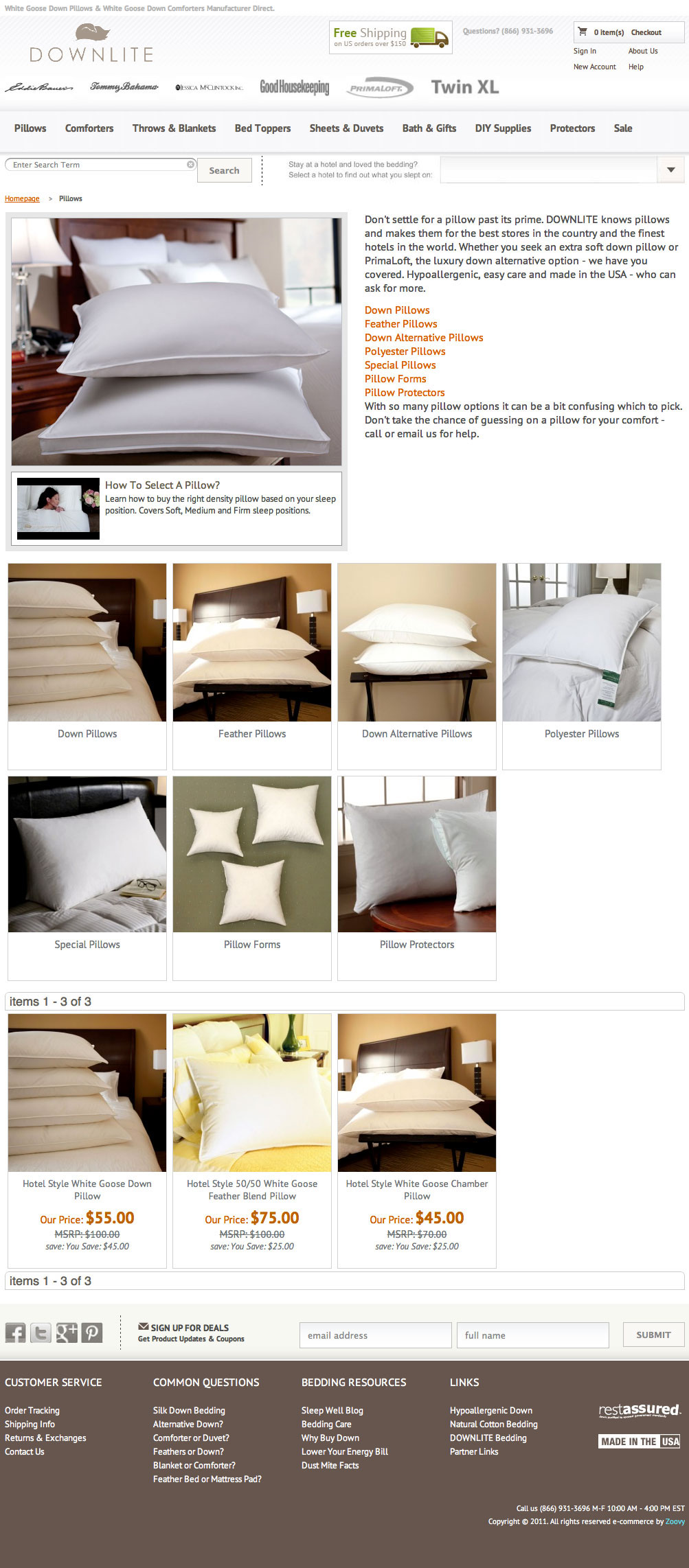 Adobe Portfolio hotel bedding pillows Ecommerce e-commerce banner design brown monochrome minimal