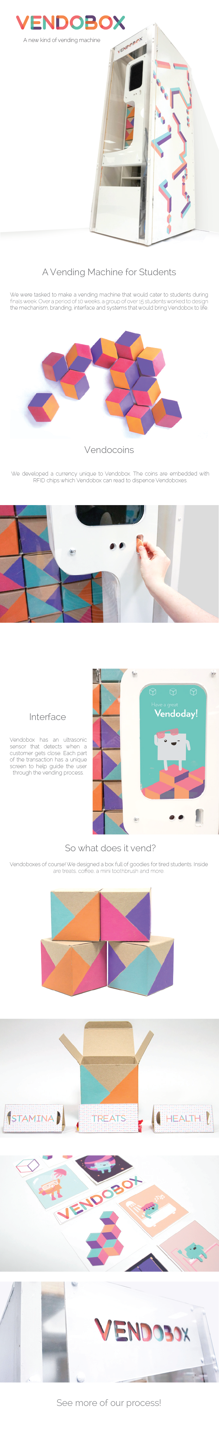 vending machine geometric cute colorful box cube coin DIY raspberri pi coding XYZ interaction service product