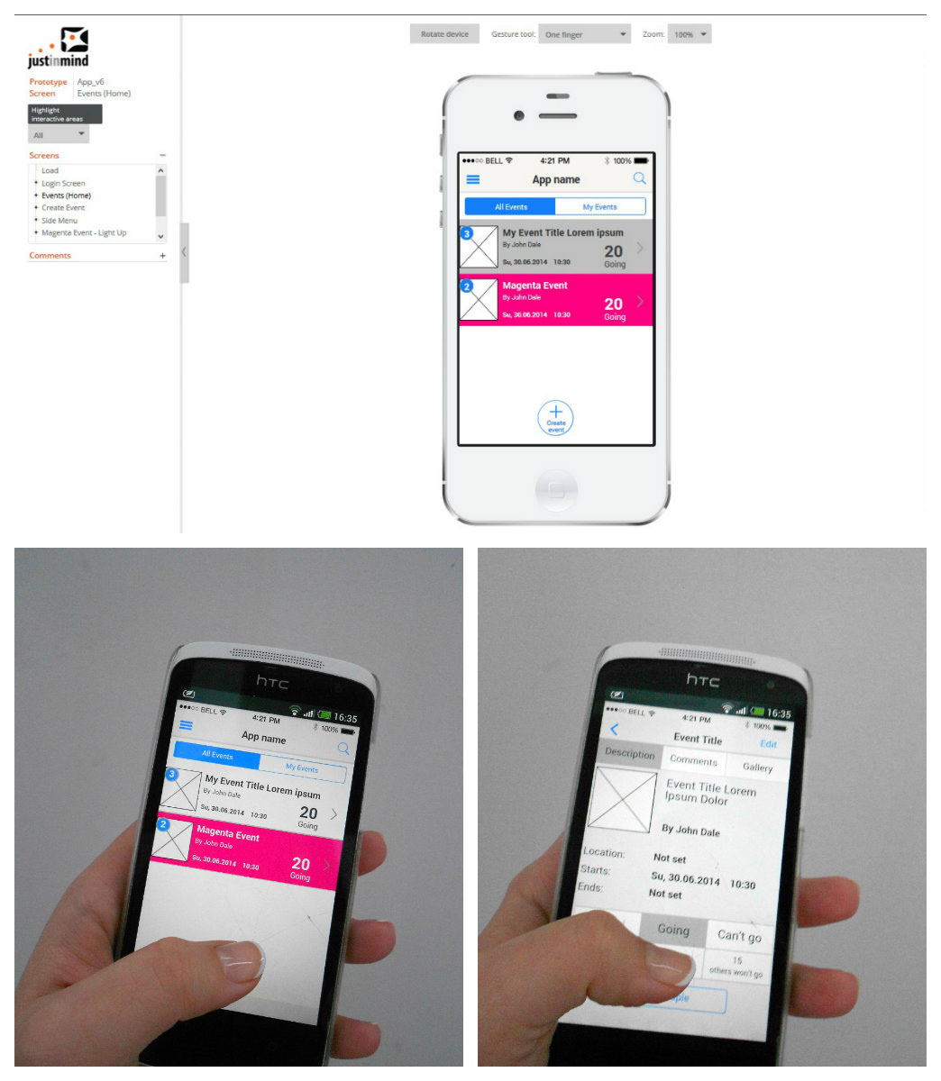 Mobile app user experience wireframe android ios brand launch romania Telekom Prototyping sketch