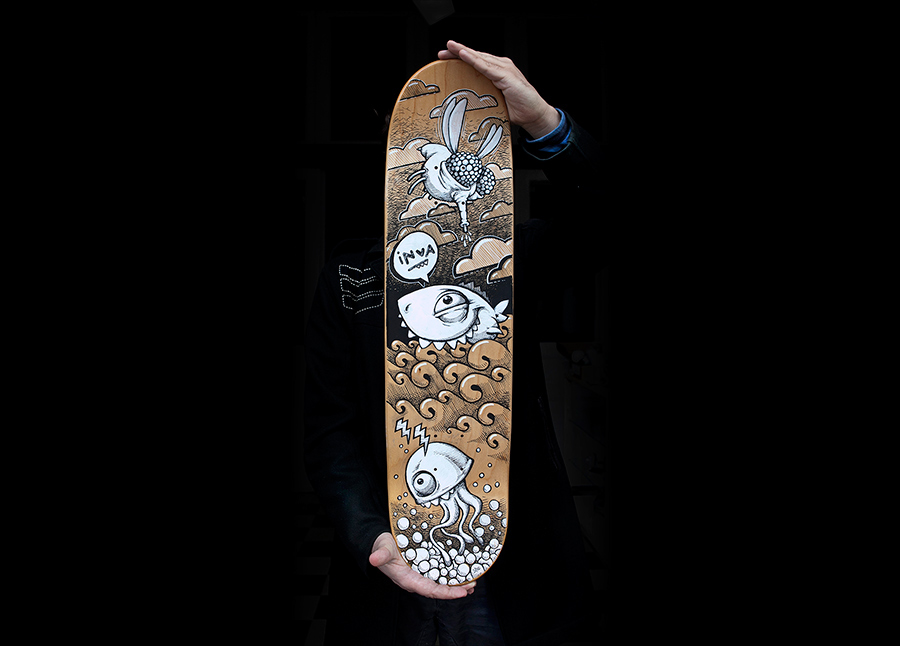 skate skateboard Marker markers inva artcrimes creatures