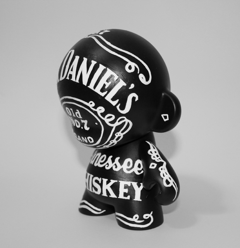Kid Robot  munny  jack daniels toys starry night  Van Gogh  customs  painting  strokes   collectables