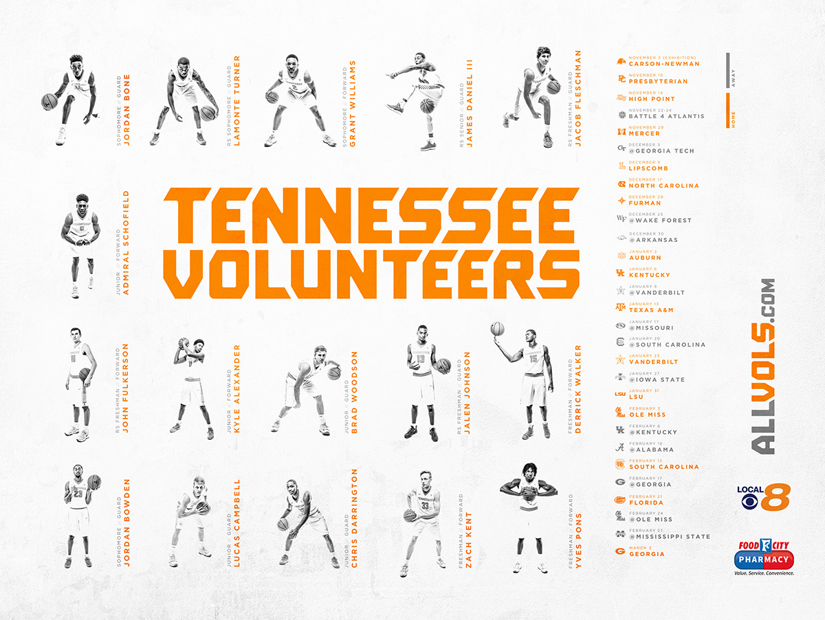 Tennessee vols Knoxville SEC basketball NCAA college volunteers