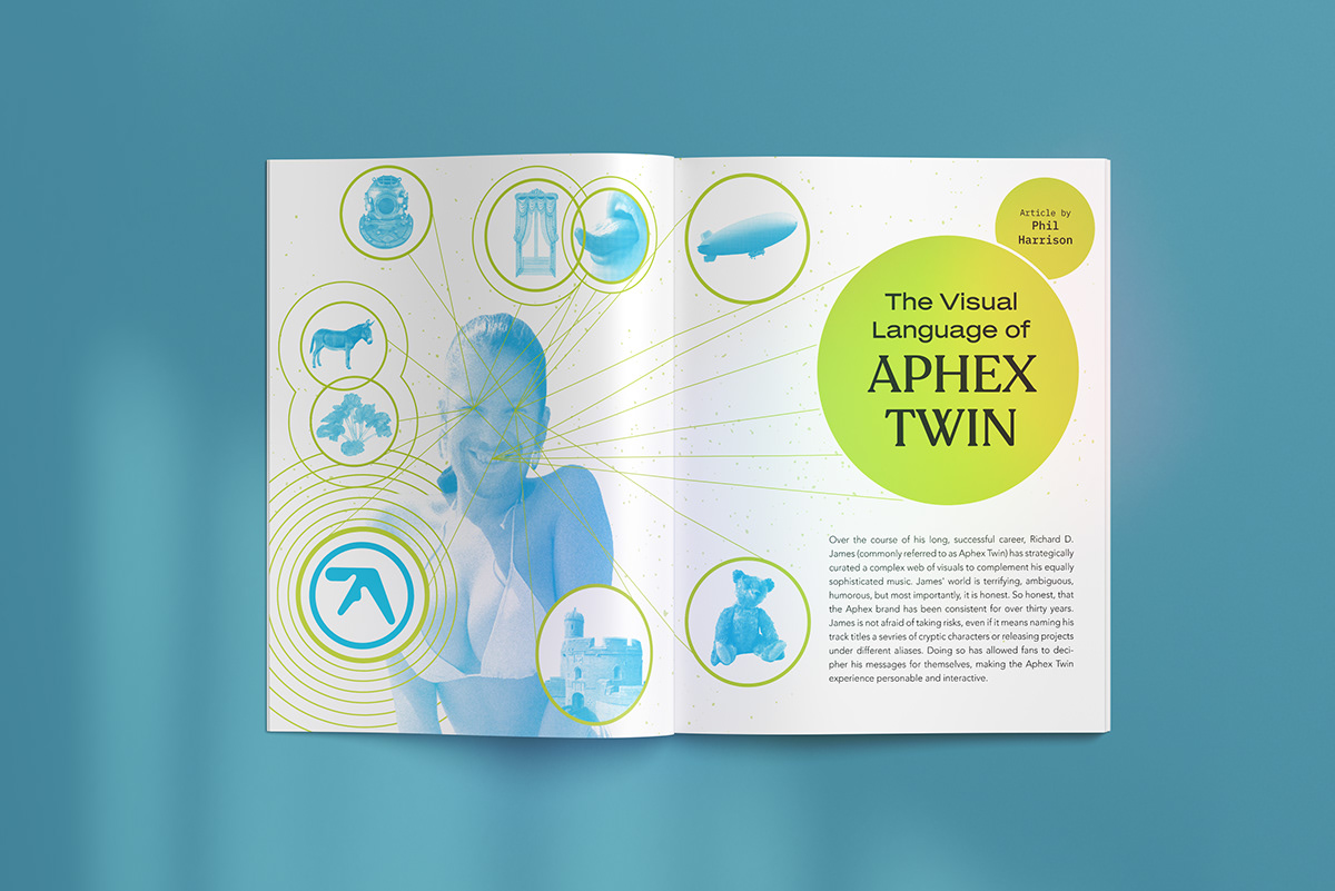 90s aphex twin design editorial electronic graphic idm magazine minimal music