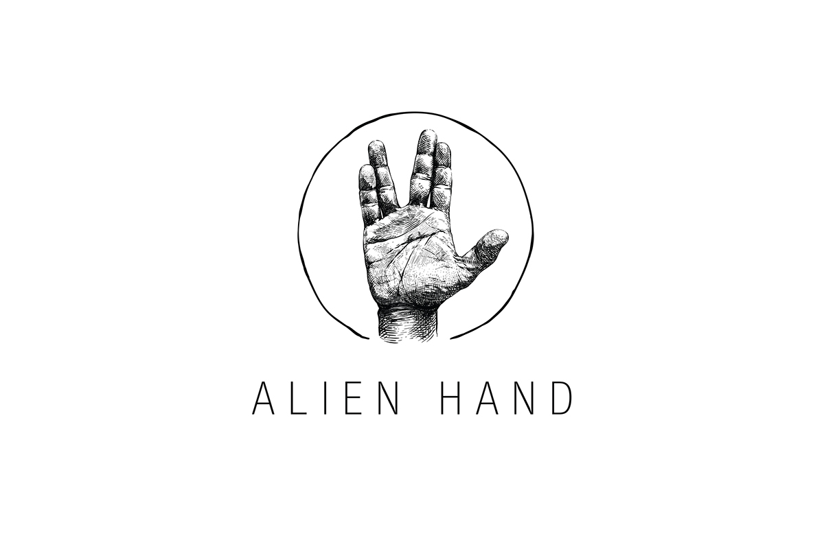 alien hand logo Logotype Войцехович Людмила