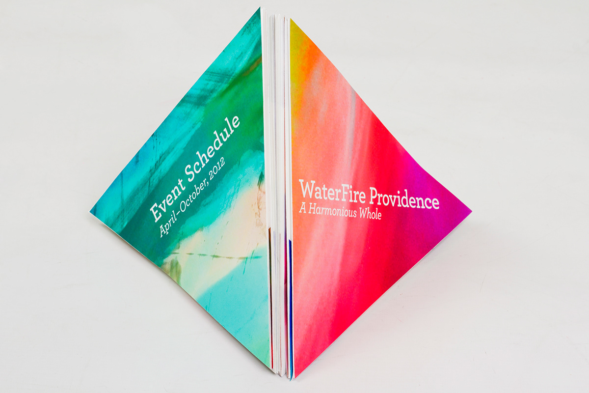 triangle brochure tetrahedrons blend 3-D waterfire providence