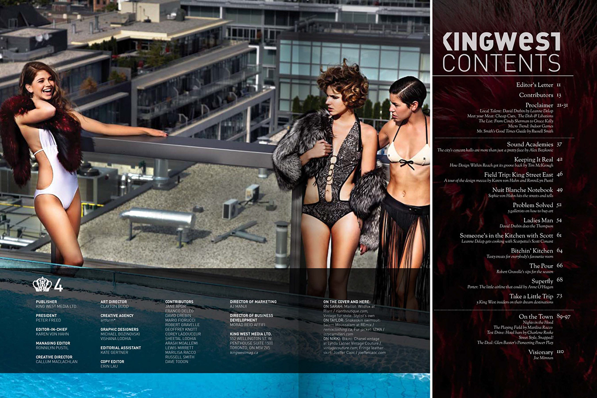 KINGWEST Magazine Toronto Freed Developments fashion magazine