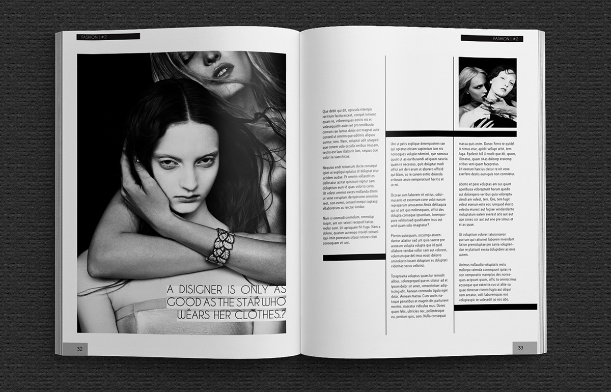 magazine template Unique elegant corporate concept black white model Catalogue modular