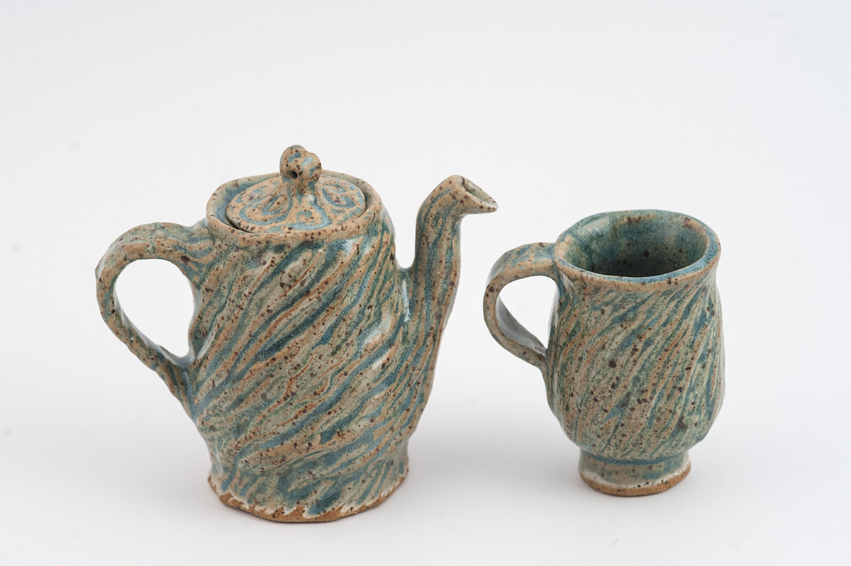 Pottery pitcher teapot TEA SET glaze functional art Form surface ceramics 