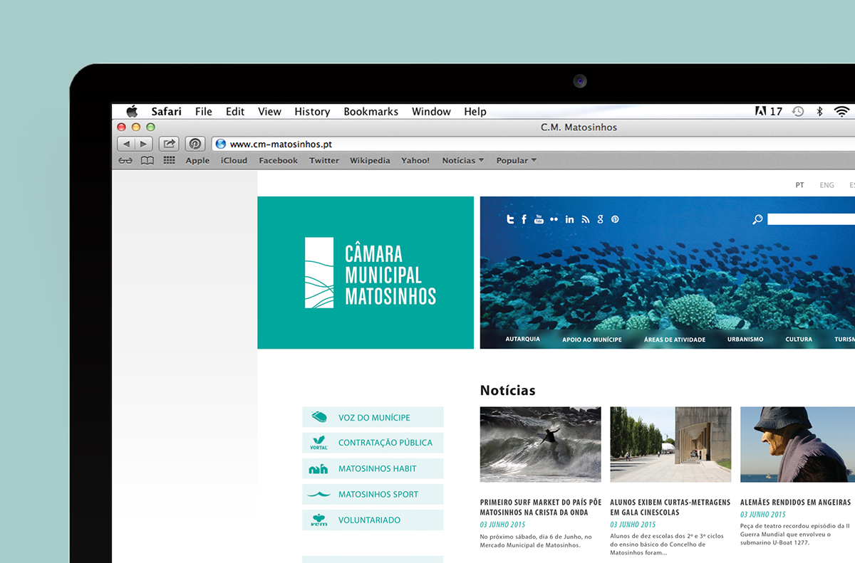 logo Logotype porto matosinhos sea Ocean homepage Webdesign blue gradient lines movement identity graphic