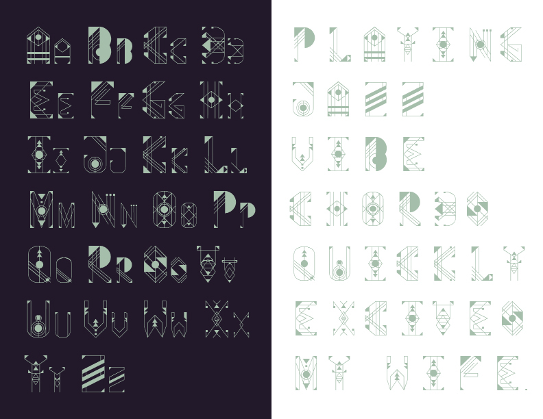geometric decorative experimental letters alphabet magazine posters advertisement Promotion letterhead germany trier Typeface FontLab collage