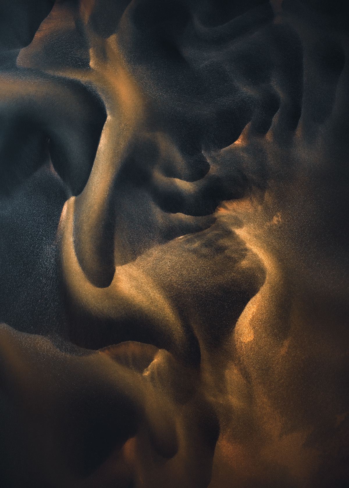 abstract Aerial iceland river texture