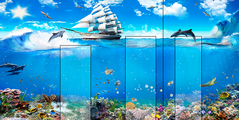 collage Ocean retouch ship Treasures Bottom