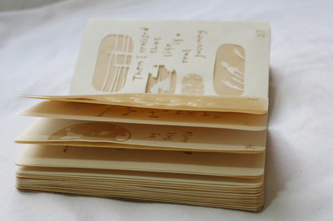 moleskine book handmade craft story-telling paper cutout self dream notebook sketch
