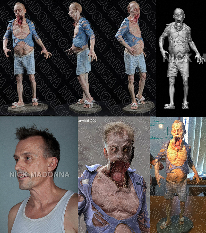3D-model Zbrush Character sclupting zombie monster R.I.P.D.