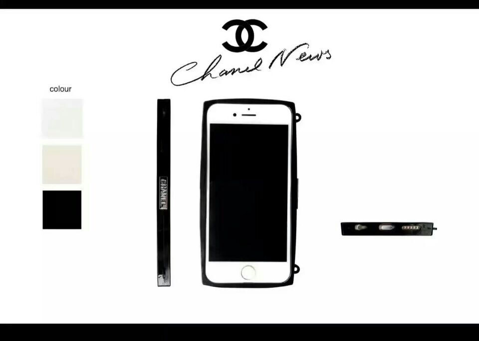 Coque Chanel pour iPhone 6s 7 plus plastique  rigide 3D boite de fard a paupieres avec chaîne acheter sur coquachat.com