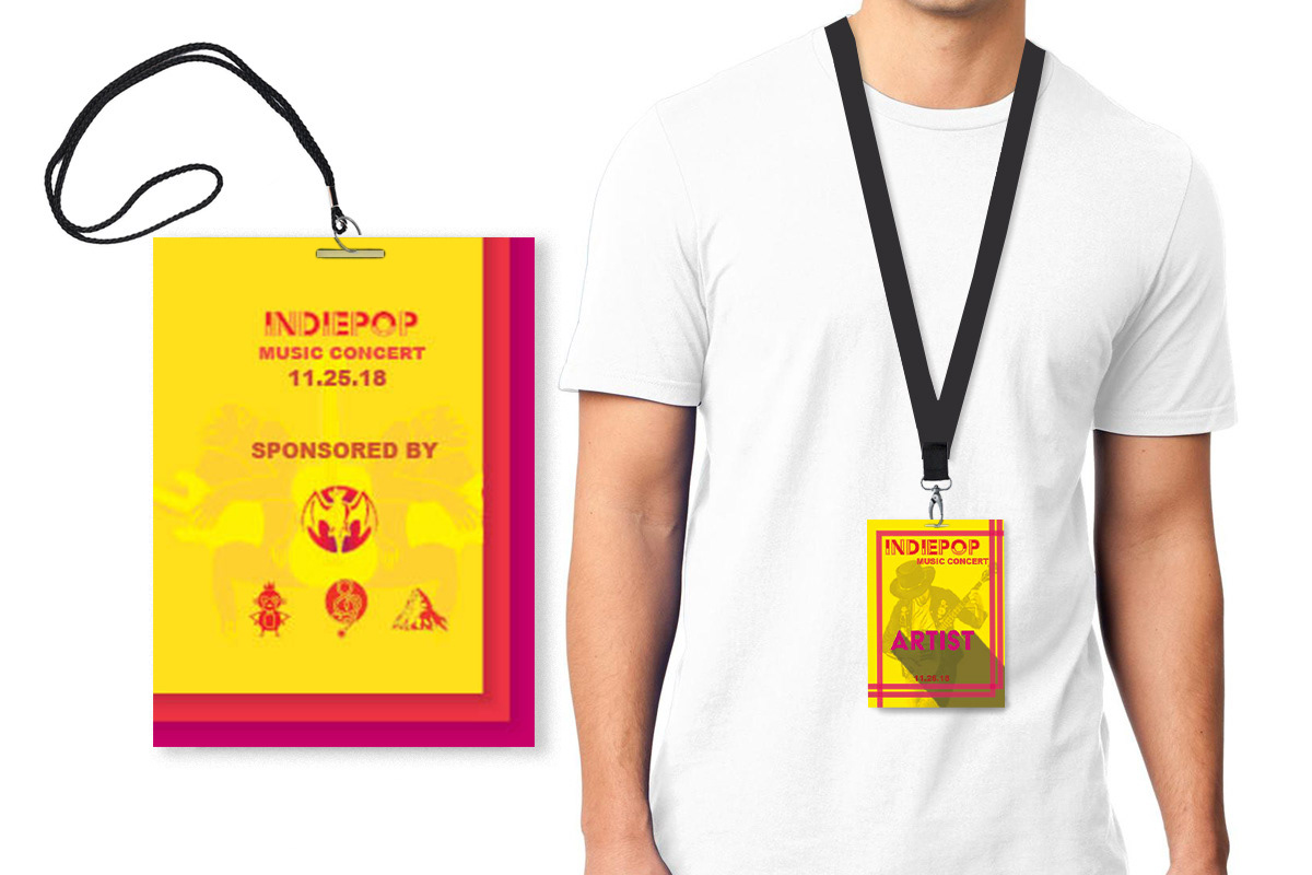 Indiepop Music Concert branding  Lookbook Event merchandise illustrations posters maps event badges