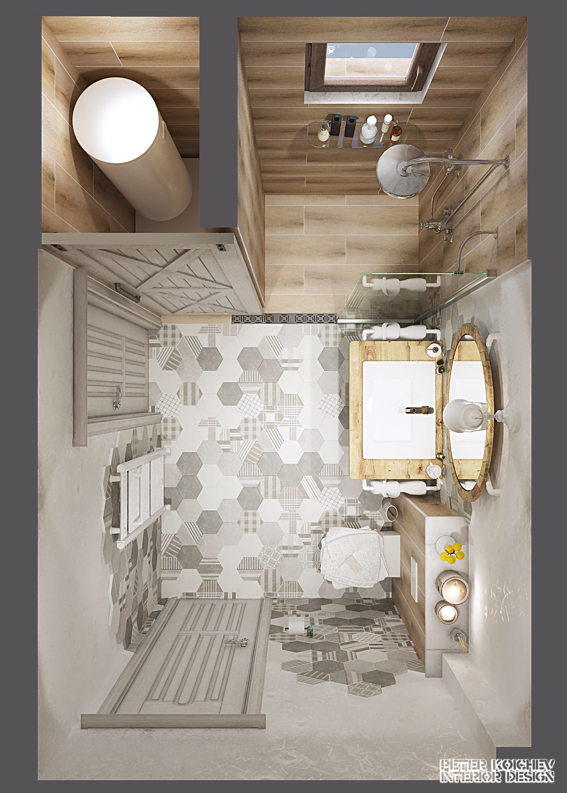 bathroom design interior design  vintage industrial