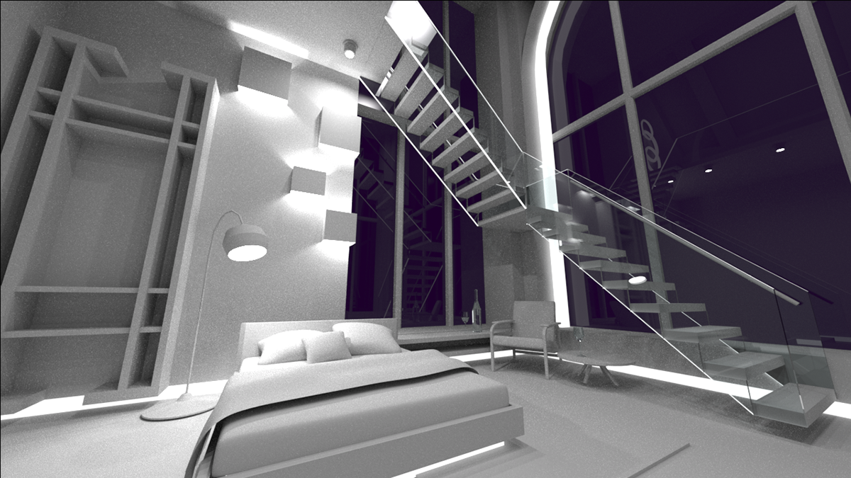 indoor design room Render visualization interior design  3ds max blender futuristic 3D