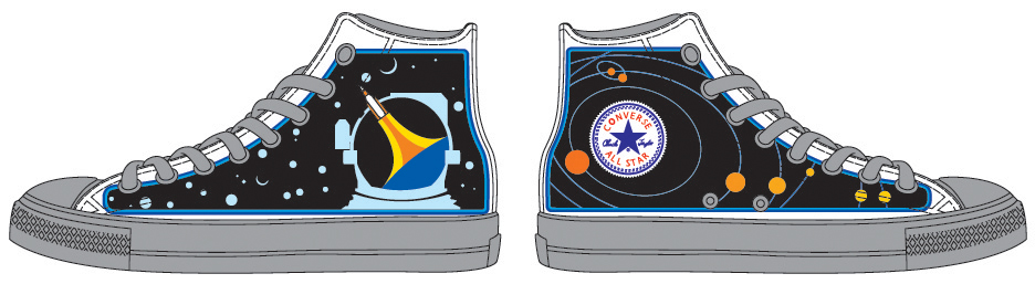 converse shoe design astronaut Space  space age Planets