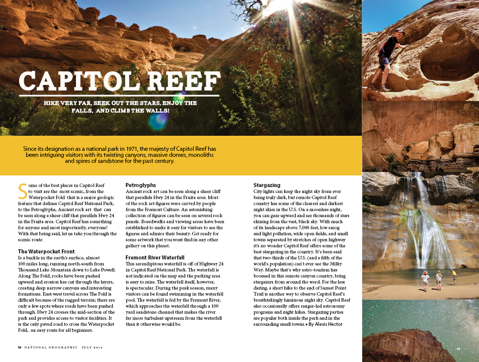 national geographic utah National Park magazine Capitol Reef