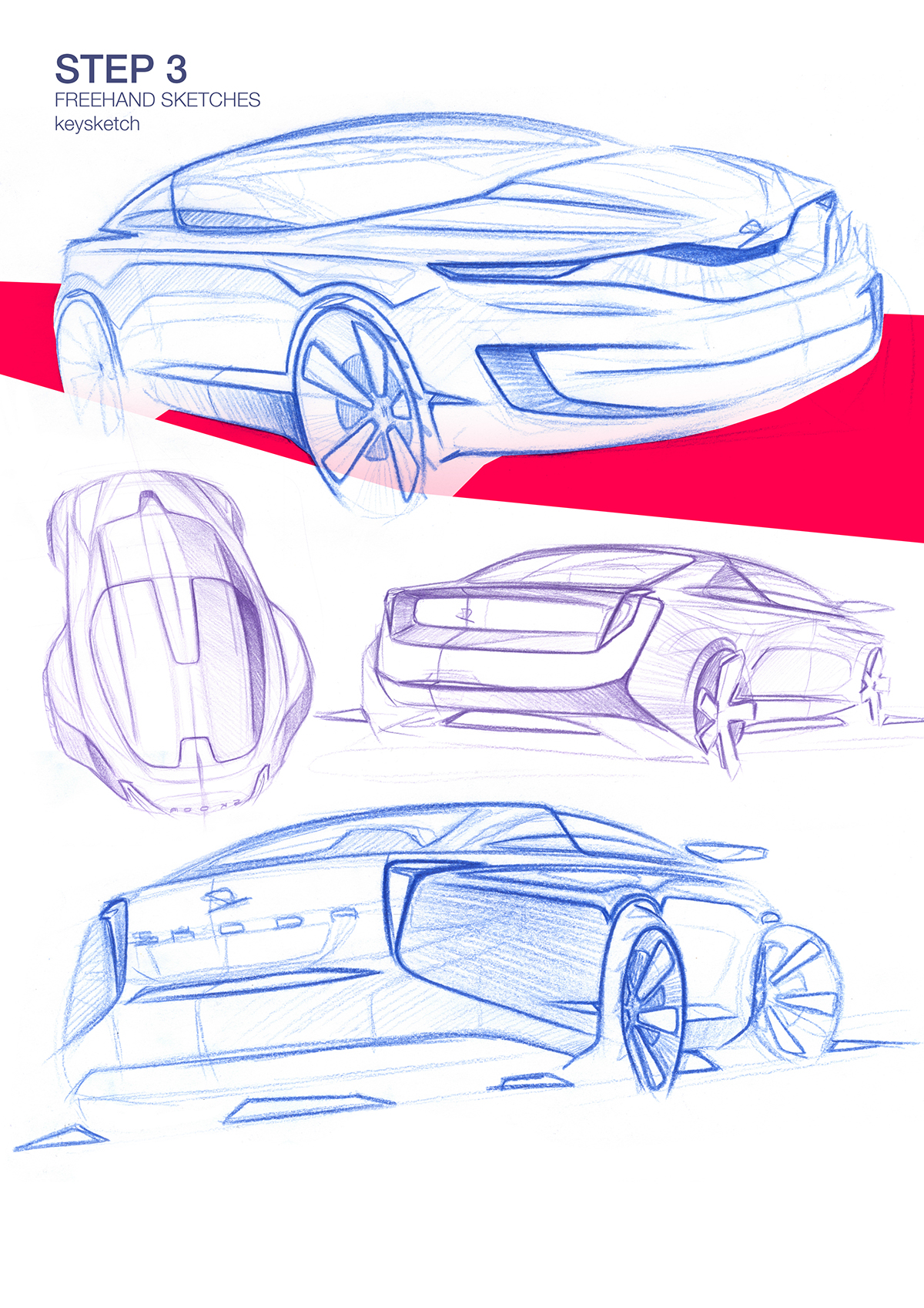 Skoda Skoda vision concept coupe futuristic future car automotive   Student work Pforzheim thesis Project secret design