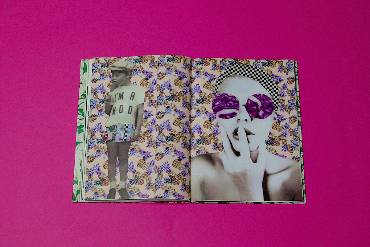 collage mod Rocker colour book Catalogue Exhibition  poster