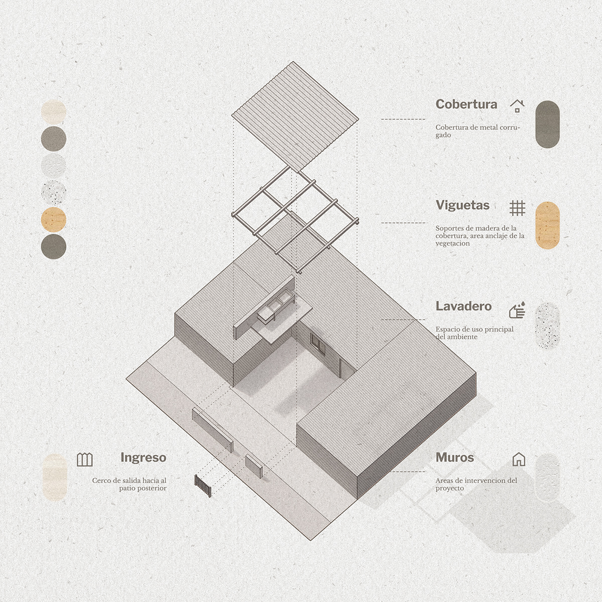architecture arquitectura axonometric collage construction diagram ILLUSTRATION  infographic Isometric visualization