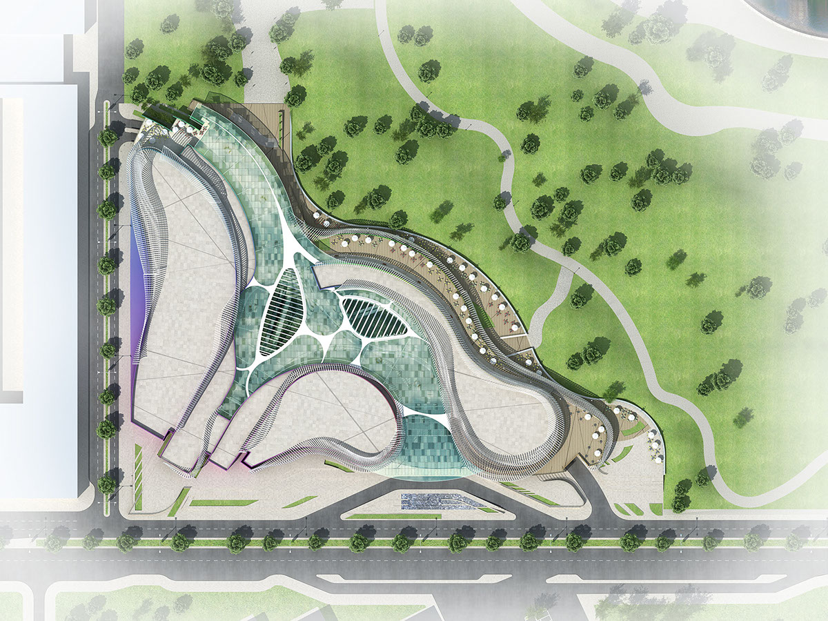 mall aspire Qatar Project green building design parametric design shopping mall