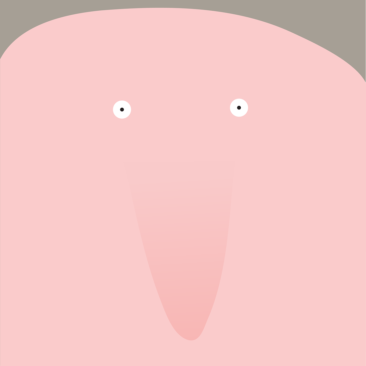 thumb pink man face smile frown screenprint Serigraphy