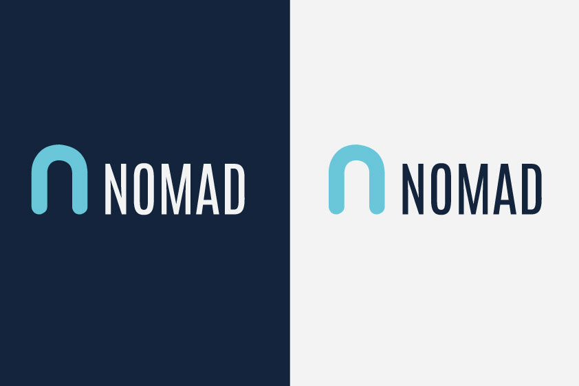 color design logo typography   bleu digital n logo nomad identity branding 