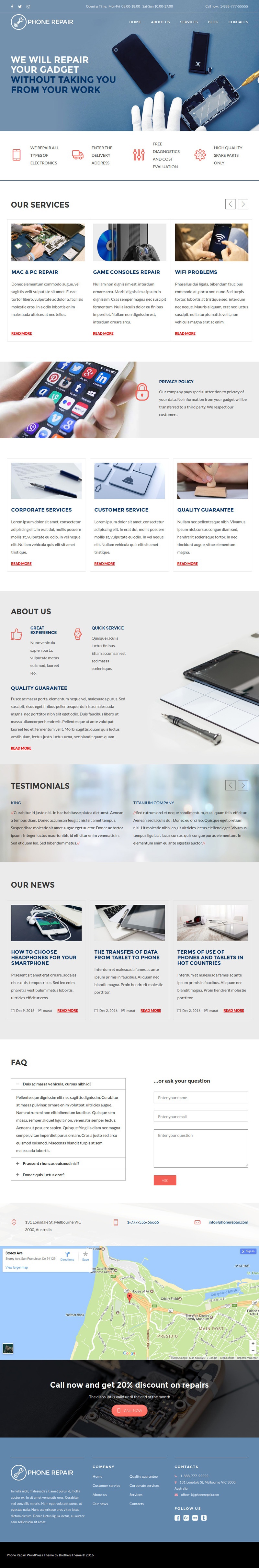 breakage Computer fix mobile modern muse muse template phone Repair service