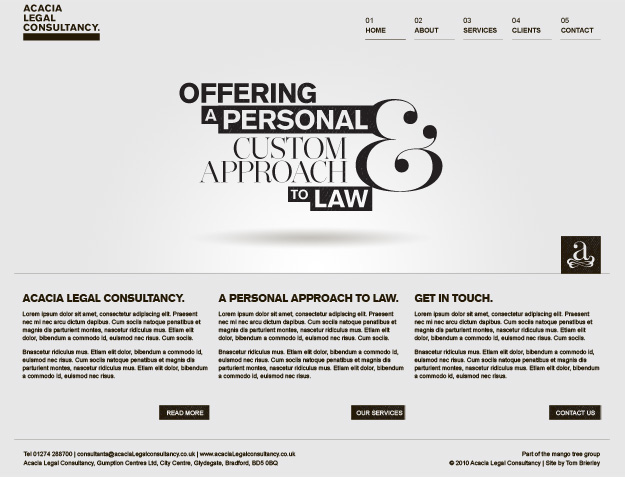 legal consultancy Webdesign minimal clean