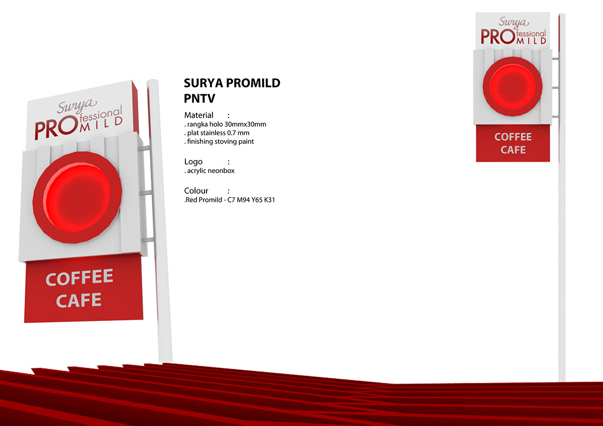 gudanggaram  gudang garam surya promild suryapromild brand posm merchandising product design red pro cigarettes